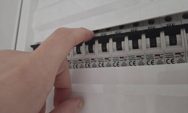 Rozdzielnica z grupami odbiorników elektrycznych